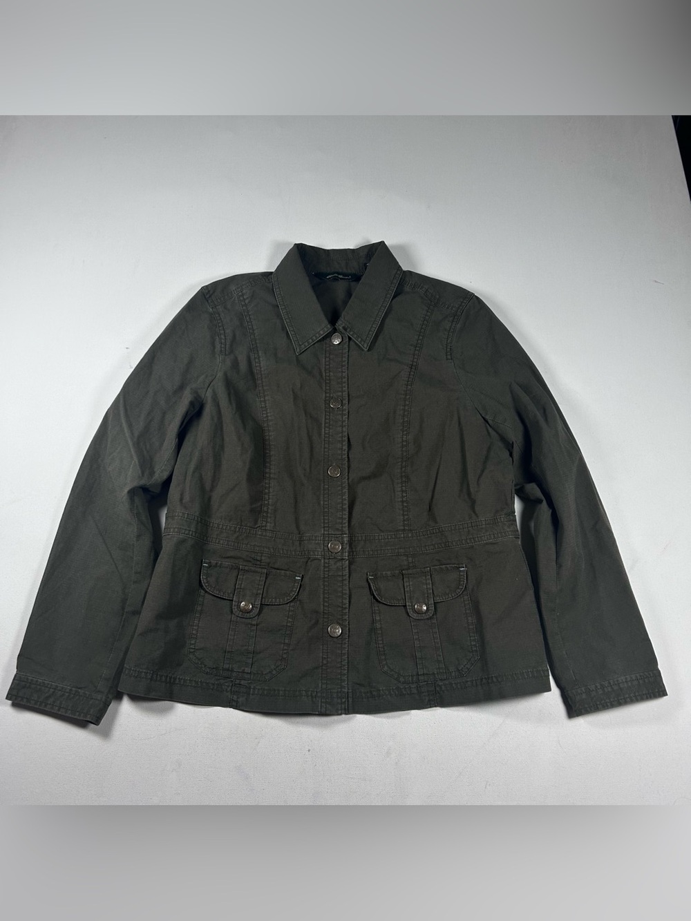 Eddie Bauer Olive Green Military Utility Jacket Women's Size Large / 12p